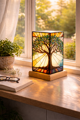 Stained Glass Lamp Tree of Life