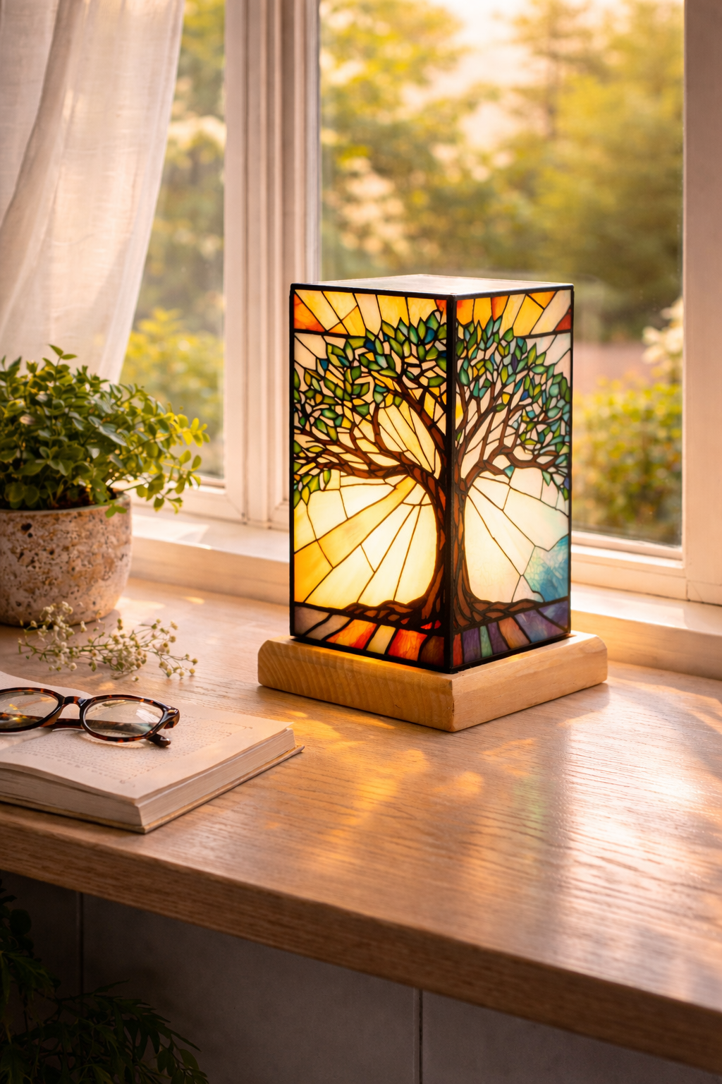 Stained Glass Lamp Tree of Life
