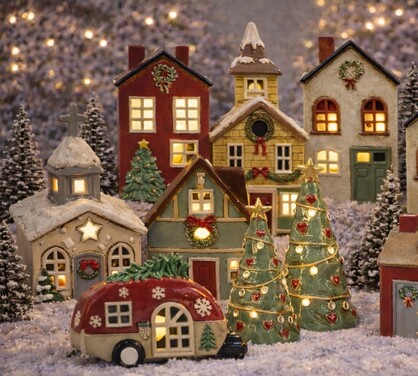 Xmas Tealight Houses - Style Shot