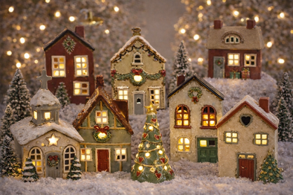 Xmas Tealight Houses - Style Shot