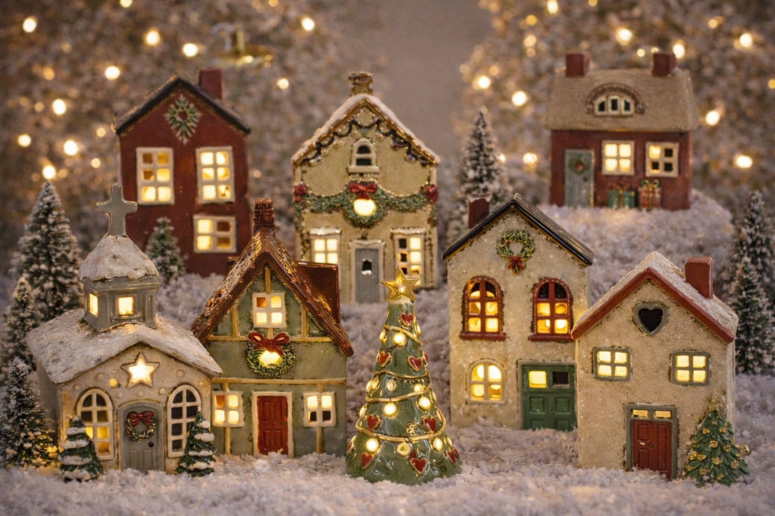 Xmas Tealight Houses - Style Shot