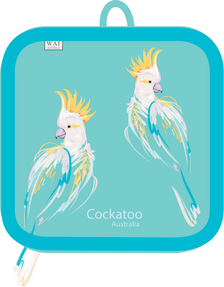 Cockatoo Pot Holder Blue