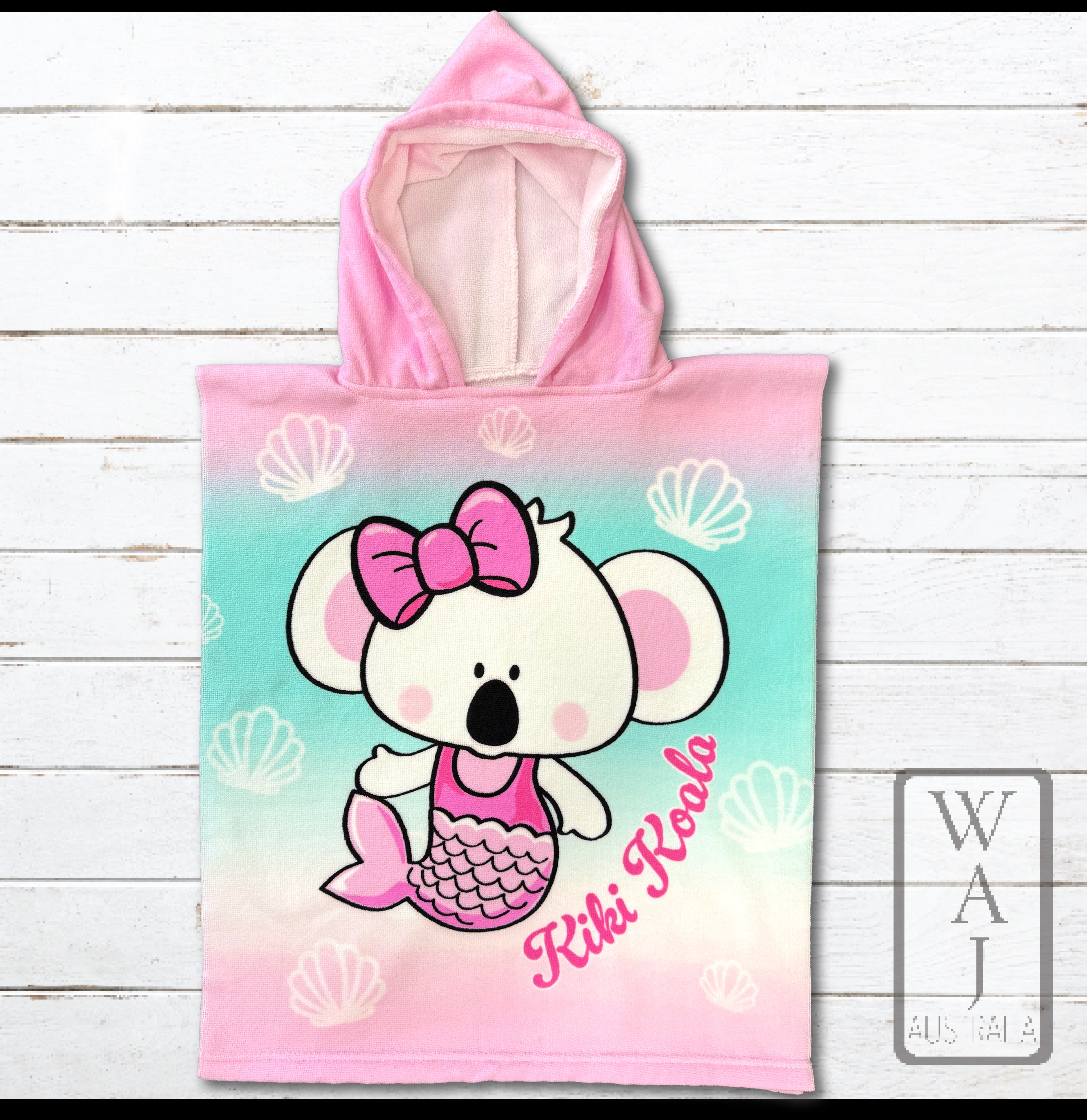 Kiki Mermaid Hooded Beach Towel