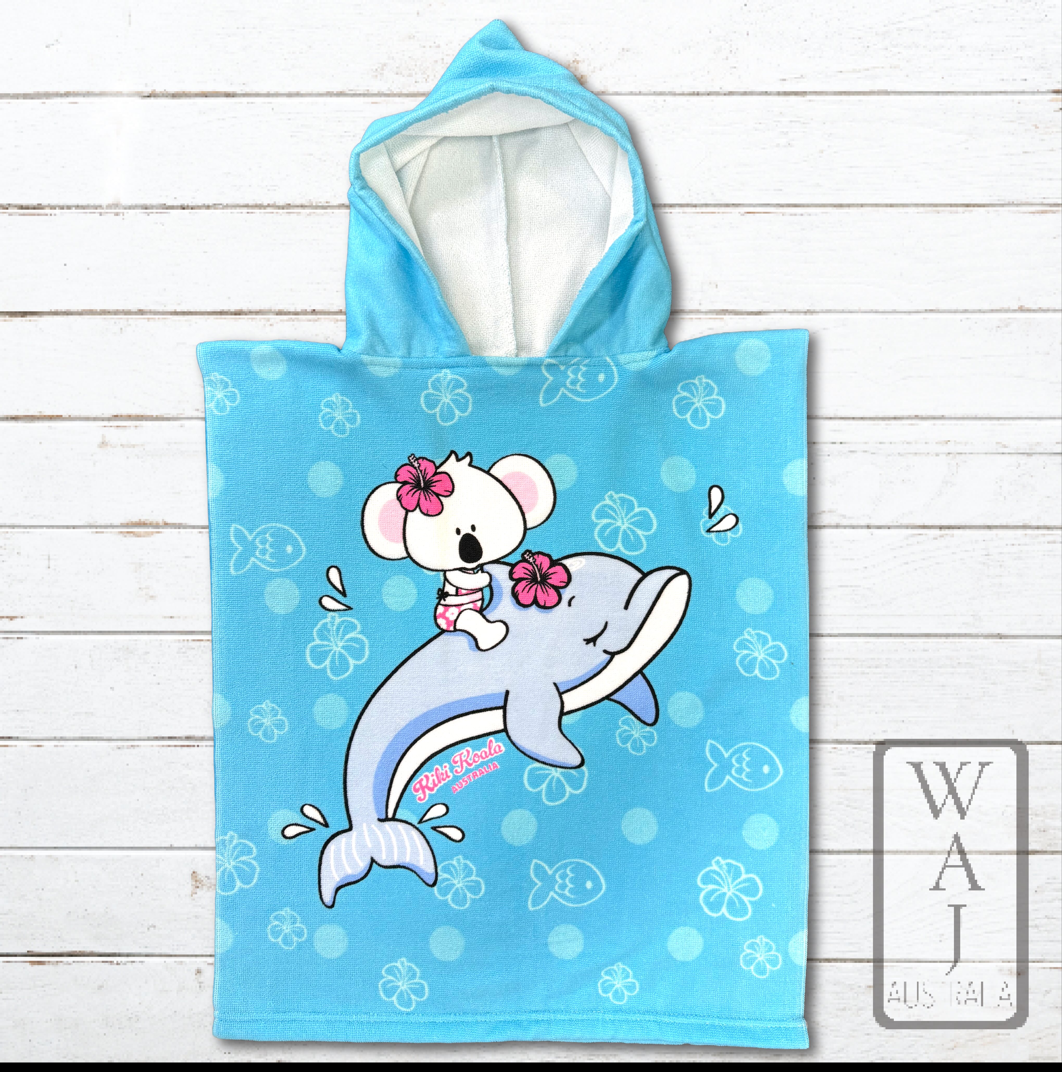 Kiki Dolphin Hooded Towel