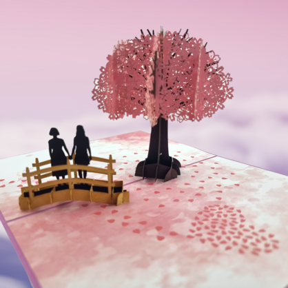 Cherry Blossom Love Scene Same Sex Female (L039)
