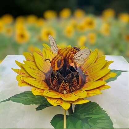 Sunflower and Bee (FL061)