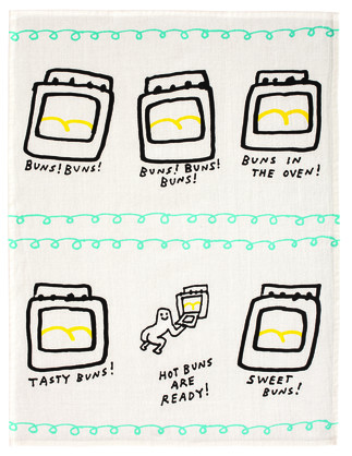 Dish Towel - Hot Buns Are Ready