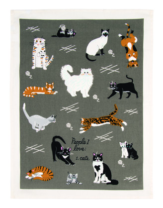 Dish Towel - People I Love: Cats