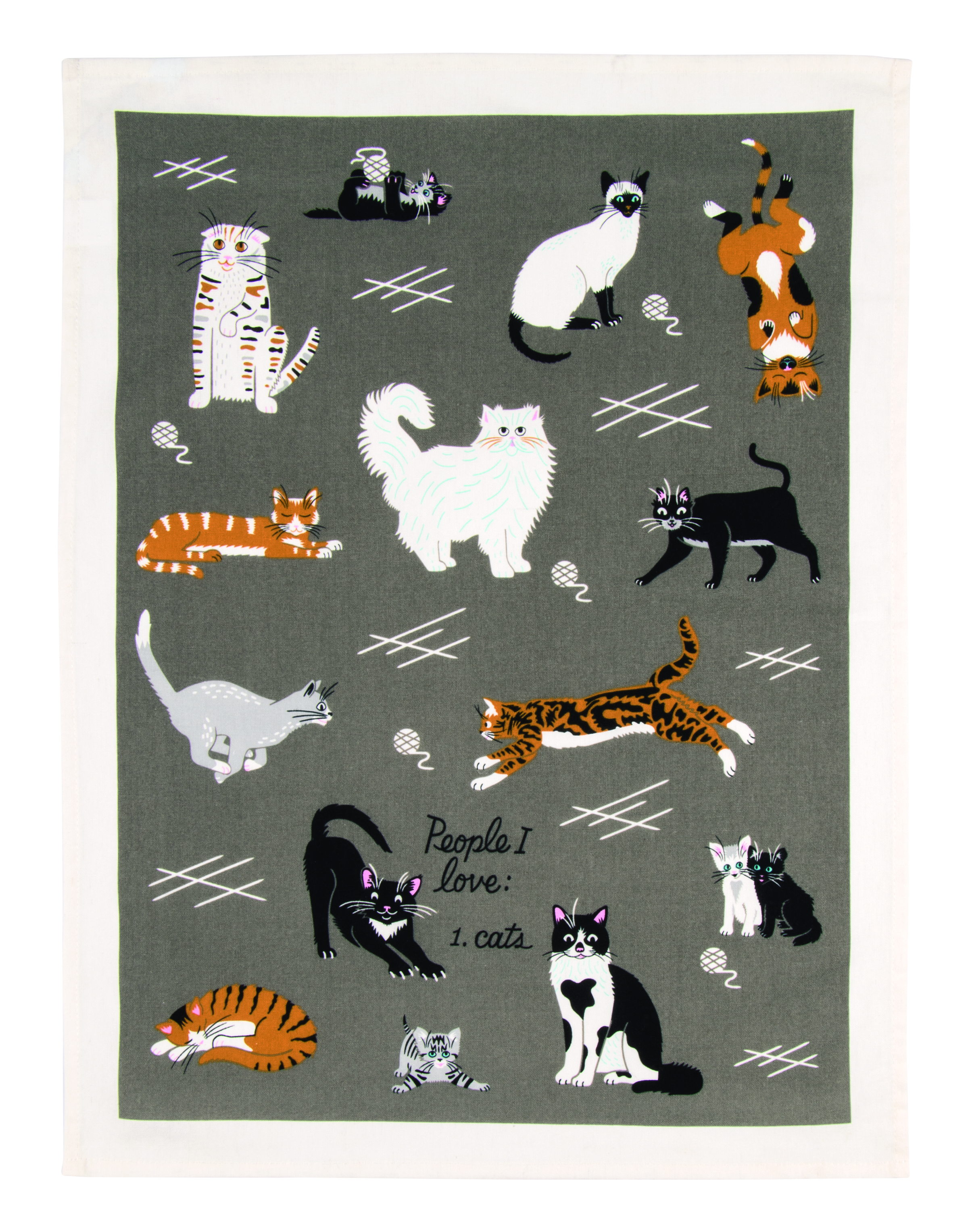 Dish Towel - People I Love: Cats