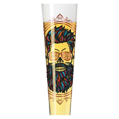 Heroes Festival Beer Glass - Beard Man