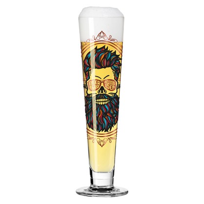 Heroes Festival Beer Glass - Beard Man