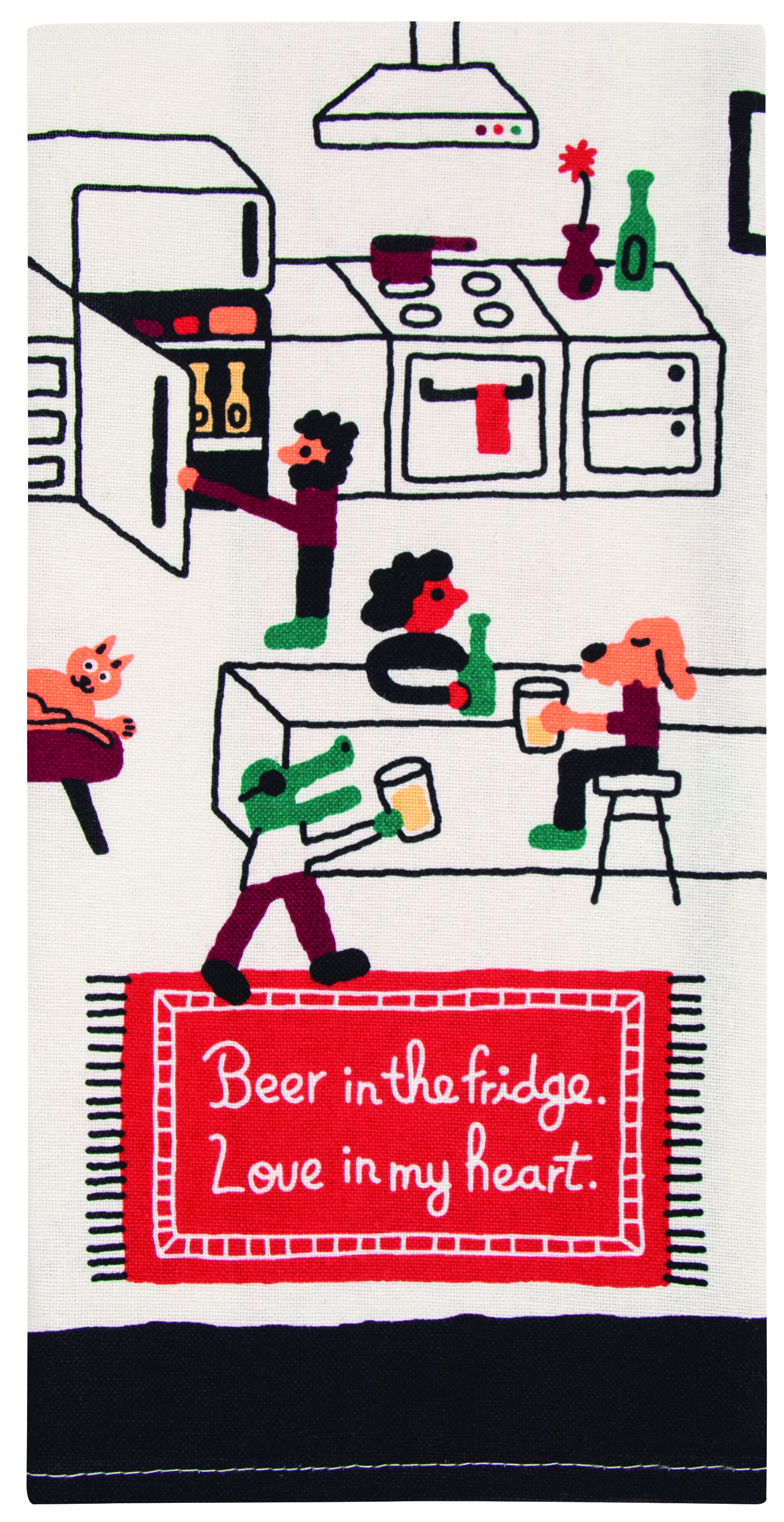 Dish Towel - Beer In the Fridge