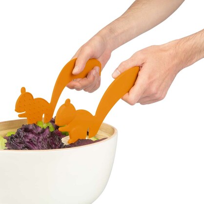 Serving Tongs Squirrel Orange