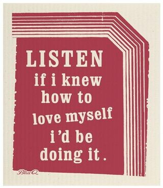 Swedish Dishcloth - Love Myself