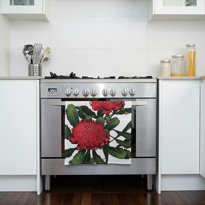 Australian Native Tea Towels - Waratah