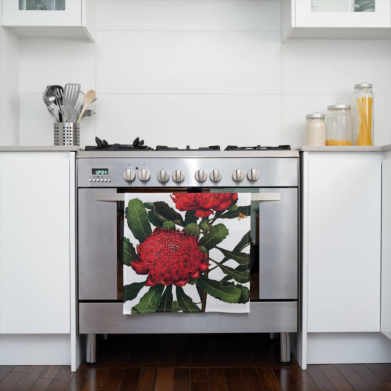 Australian Native Tea Towels - Waratah