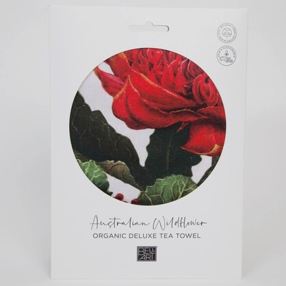 Australian Native Tea Towels - Waratah