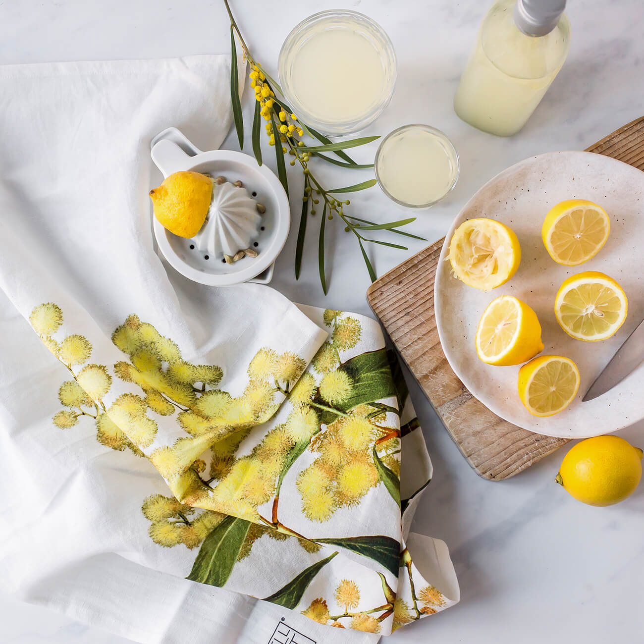 Australian Native Tea Towels - Wattle