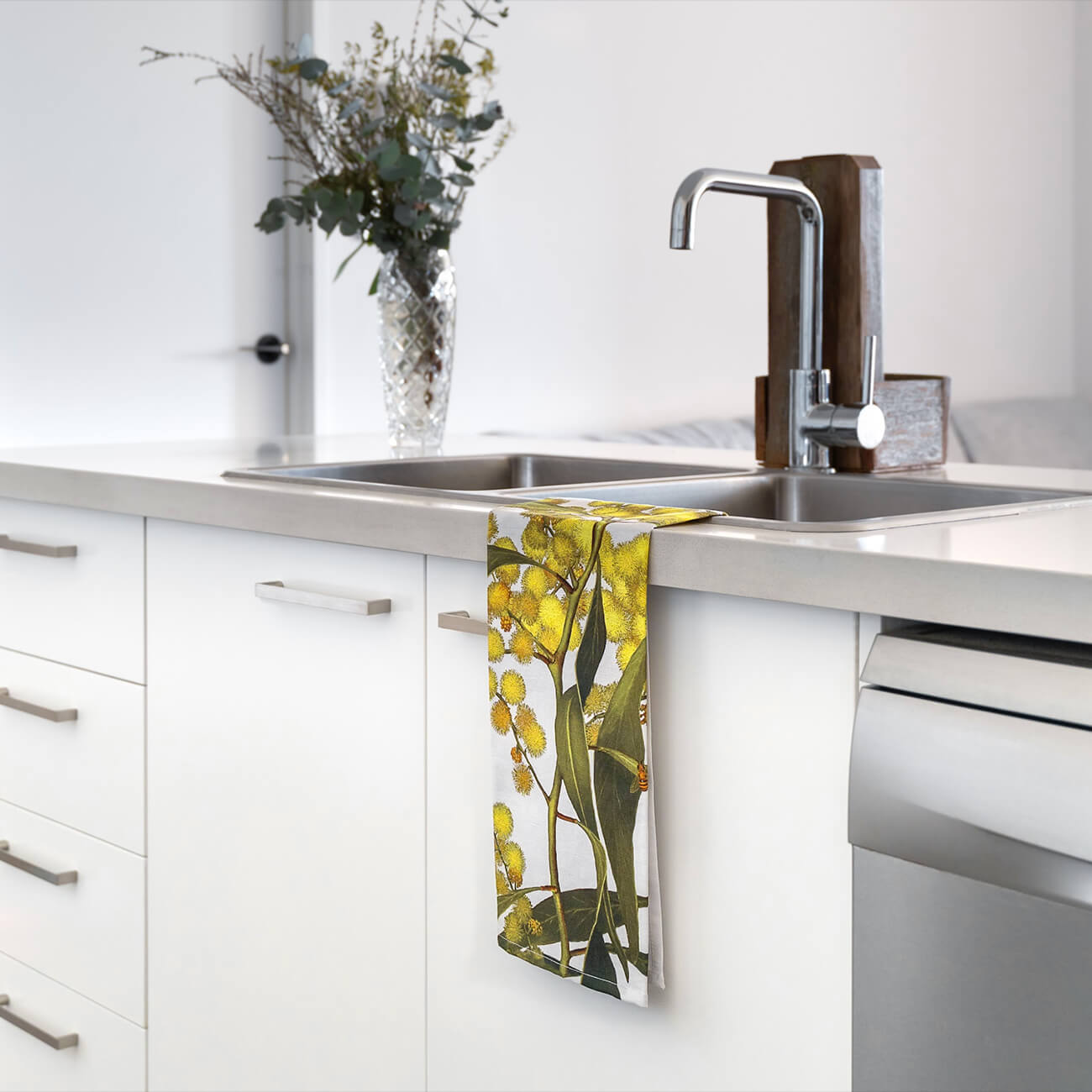 Australian Native Tea Towels - Wattle