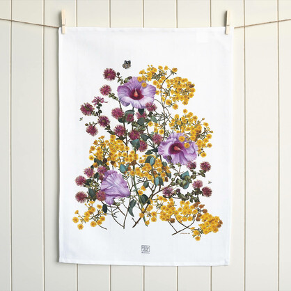 Australian Native Tea Towels - Yellow Morrison