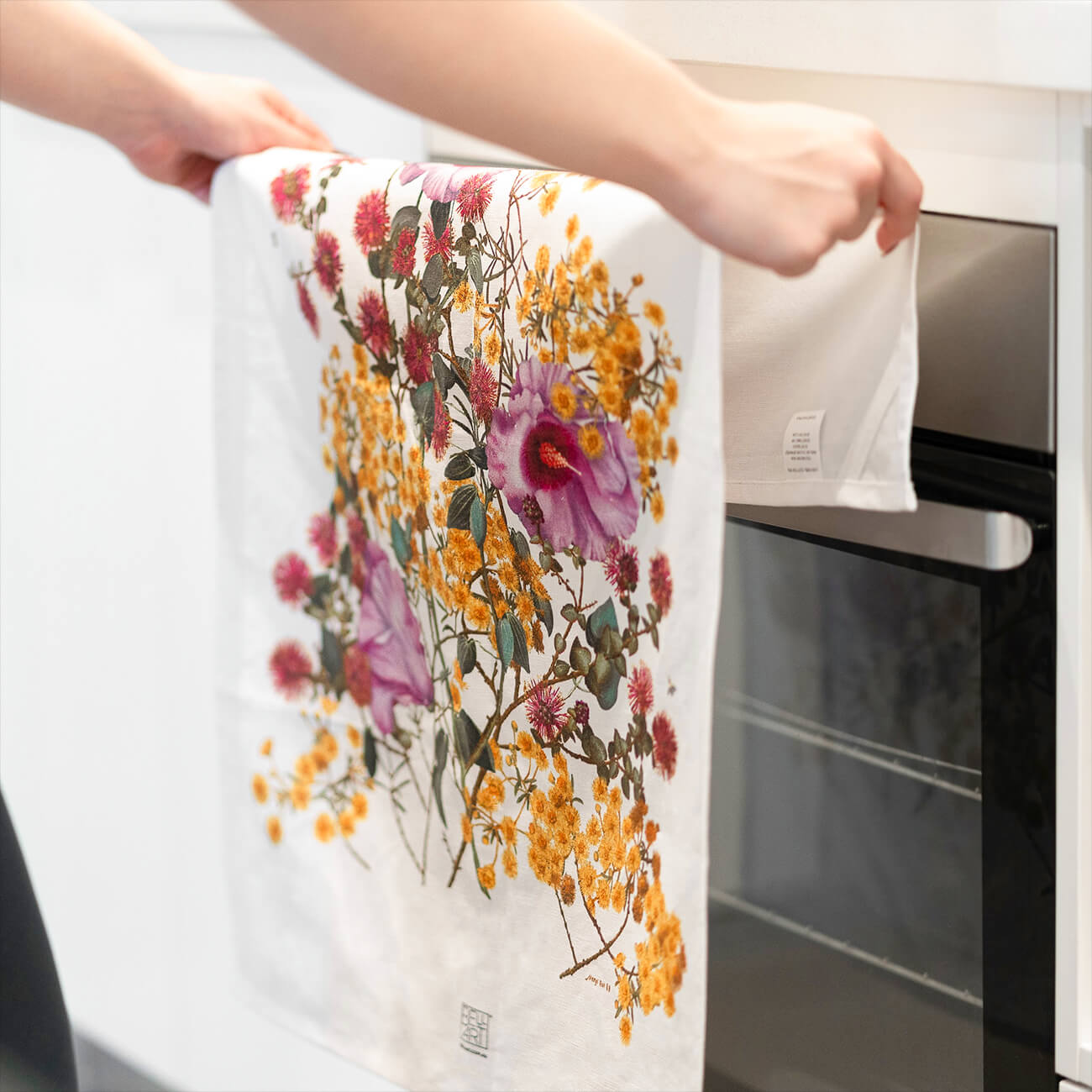 Australian Native Tea Towels - Yellow Morrison