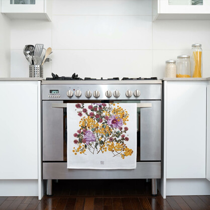 Australian Native Tea Towels - Yellow Morrison