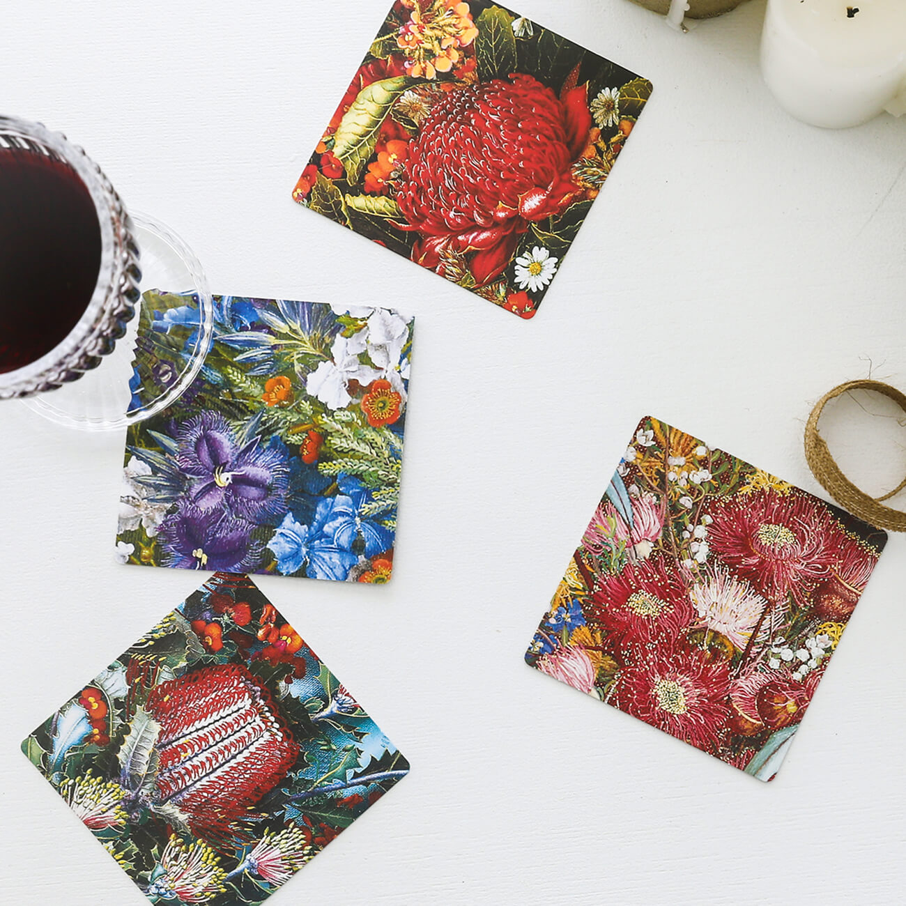 Wildflowers Drink Coasters