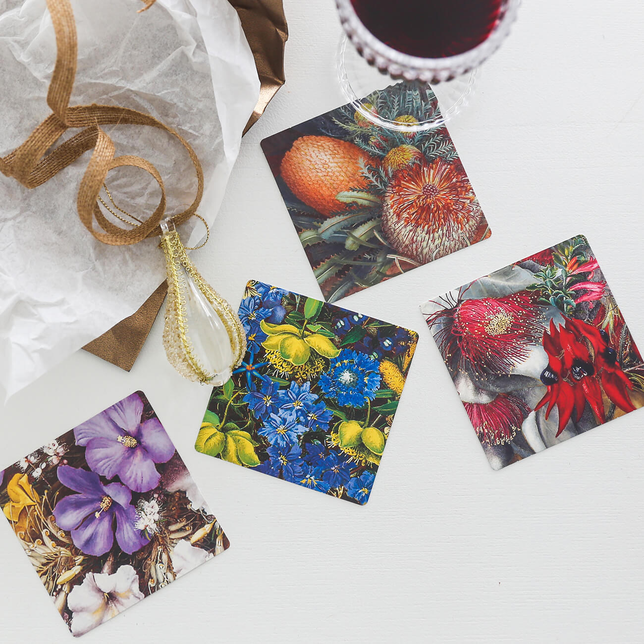 Wildflowers Drink Coasters