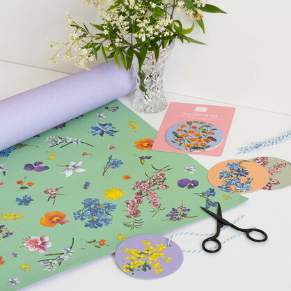 Blossoms Wrapping Paper - Mint