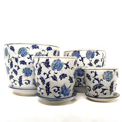 PE0059 - SET 4 STRAIGHT PLANTERS