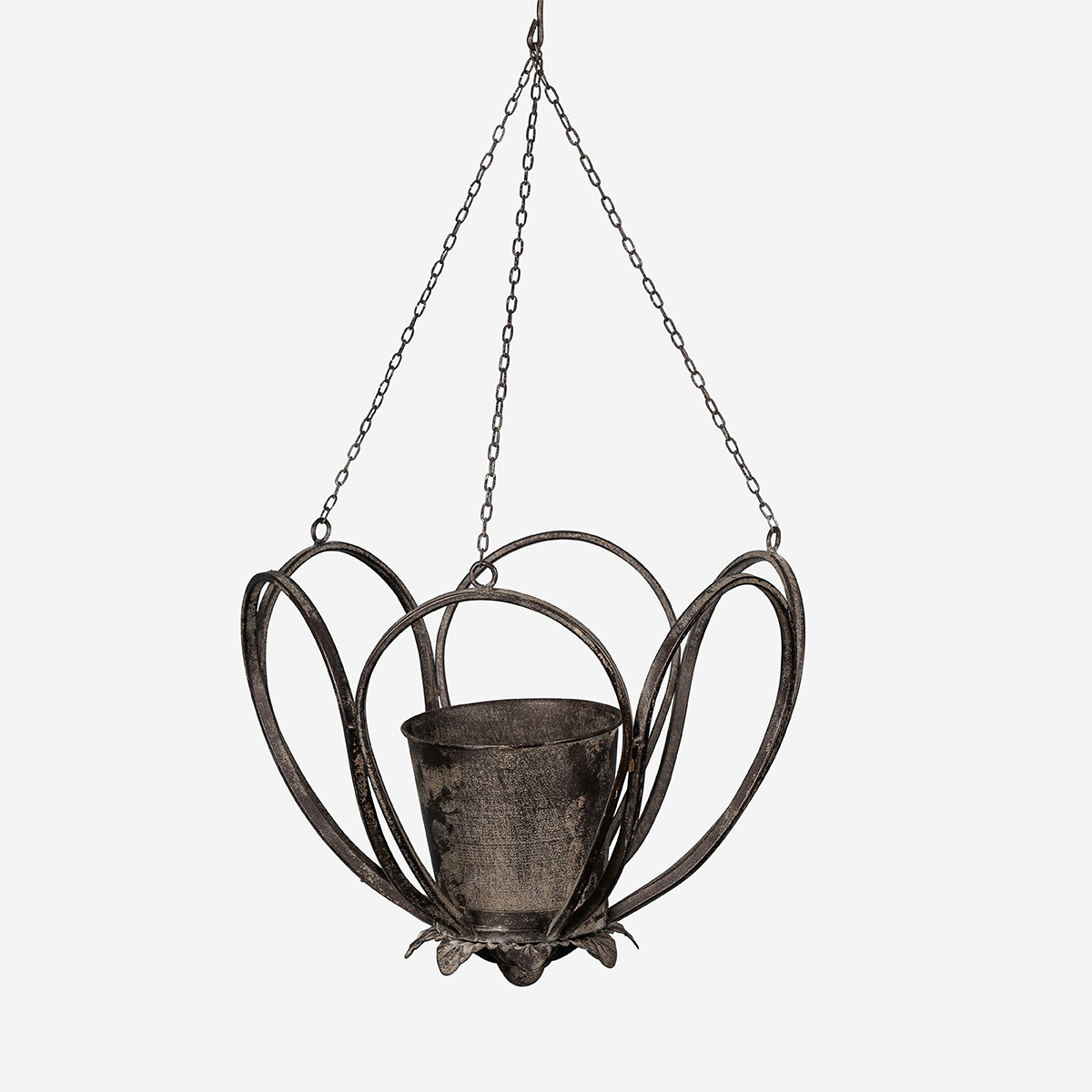 Wholesale MH003 LARGE METAL HANGING PLANTER Bronrob Fieldfolio