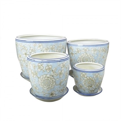PE0013 - STRAIGHT PLANTERS WITH SAUCERS
