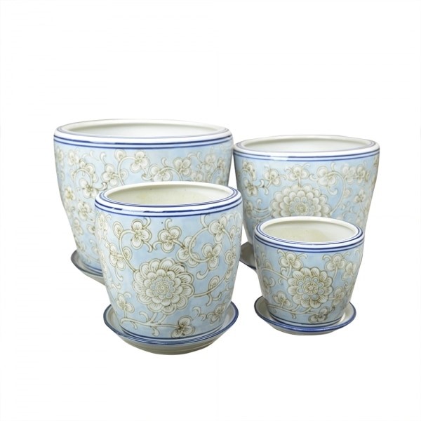 PE0013 - STRAIGHT PLANTERS WITH SAUCERS