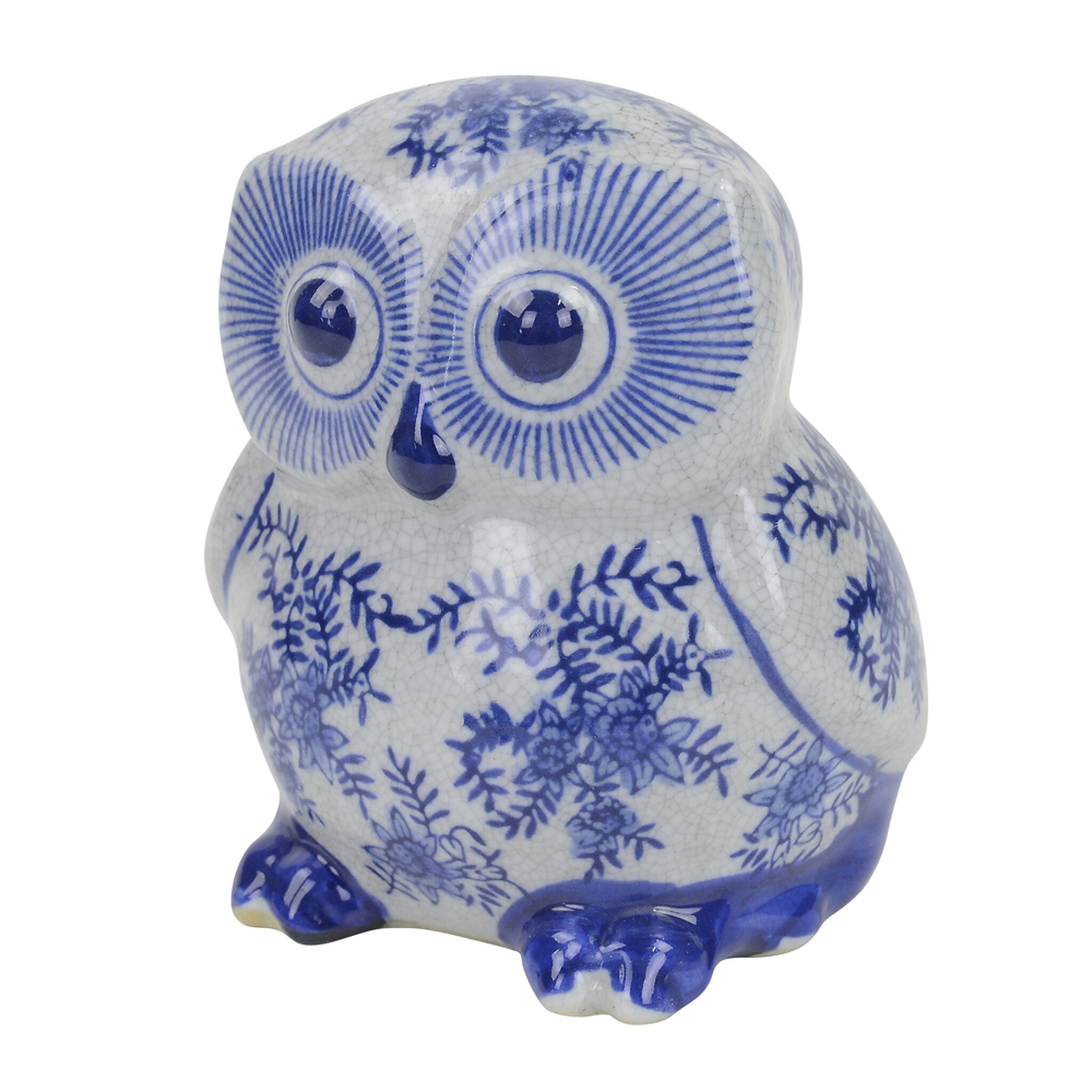 PE1010 - CRACKLE GLAZE BABY OWL