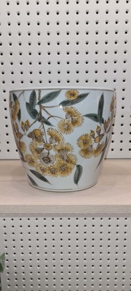 PE0091- YELLOW BLOSSOM PLANTERS - SET OF 4