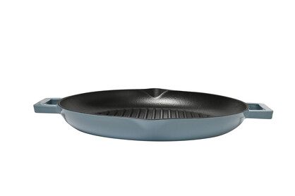Classica Cast Iron Grill Pan 31cm, Sky Blue