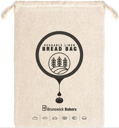 Brunswick Bakers Reusable Linen Bread Bag