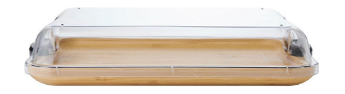 Rectangular Bamboo Tray with PS Lid