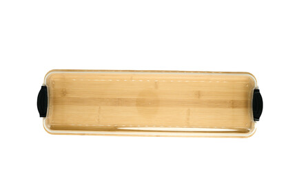 Rectangular Bamboo Tray with PS Lid