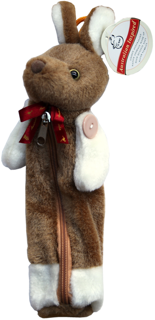 Plush Pencil Case Cylindrical with Head