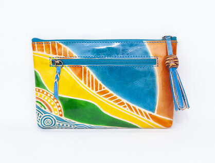LP03DR - Hand Painted Leather Small Vanity Case 18 X 11cm