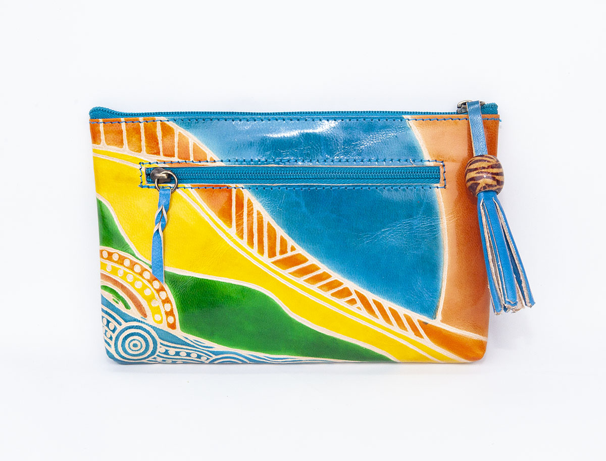 LP03DR - Hand Painted Leather Small Vanity Case 18 X 11cm