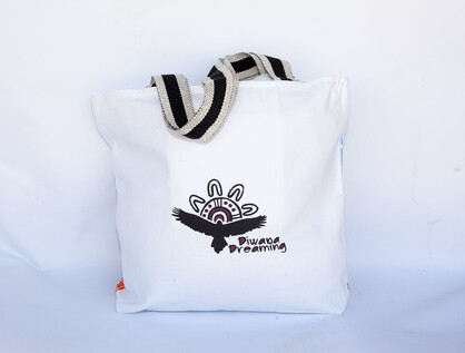 Recycled Cotton Tote Bag 43 X 38 X 10cm - Blue Tang Serenade