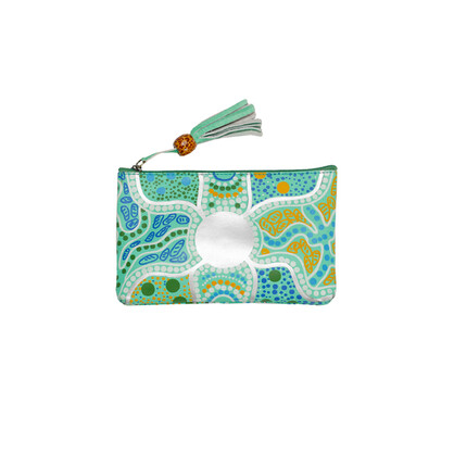 LP03GOSM - Hand Crafted and Hand Painted Leather Small Vanity Case 18 X 11cm