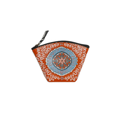 LP11YUB - Hand Crafted and Hand Painted Leather Purse 12 X 8cm