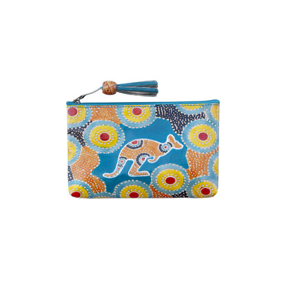 LP03GOK - Hand Crafted and Hand Painted Leather Small Vanity Case 18 X 11cm