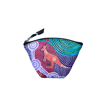 LP11PFWJ - Hand Crafted and Hand Painted Leather Purse 12 X 8cm