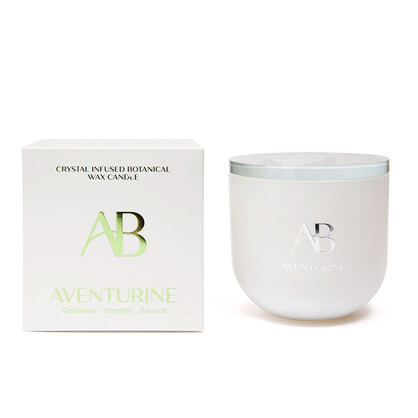 340g Jar Candle with Crystals - Aventurine WX331AD