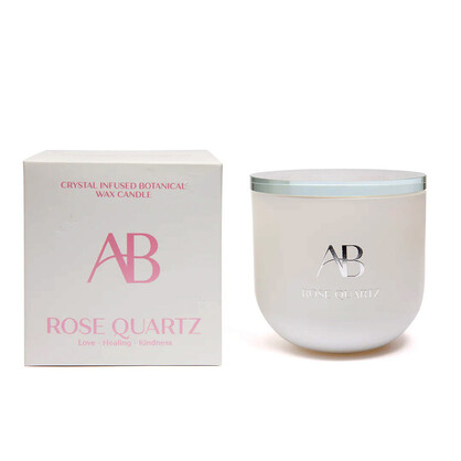 340g Jar Candle with Crystals - Rose Quartz WX331RQ
