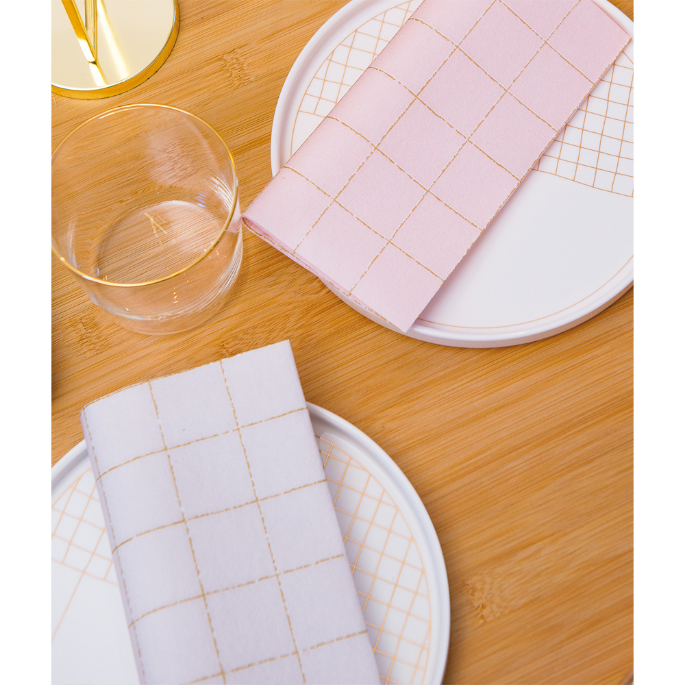 NAPKIN LAME ROSE FP93_C